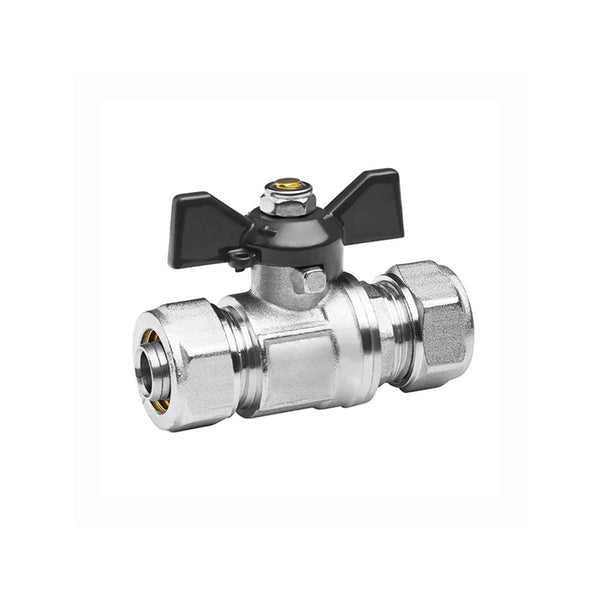 YB-002 BRASS BALL VALVE WITH COMPRESSION T HANDLE